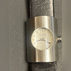 Alfex stainless steel wristwatch